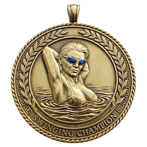 Médaille en bronze gravée Swinging Champion - L'initiation des dupes.